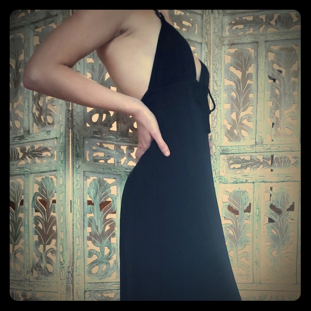 Black maxi dress